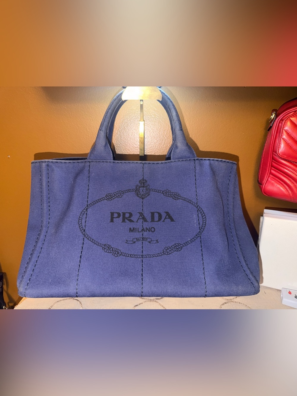 Prada Canapa Blue/Navy Tote